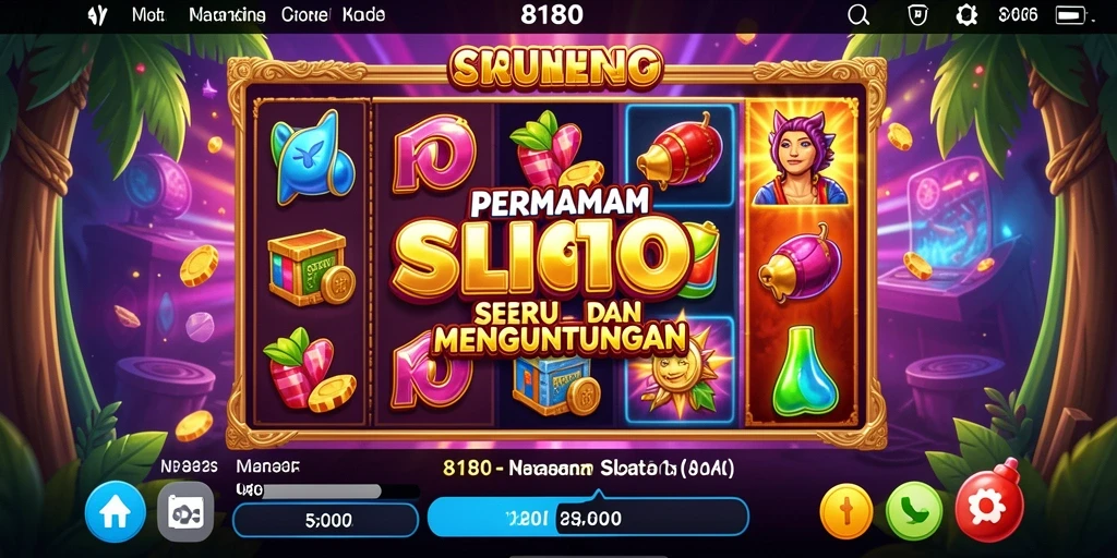 Tampilan gameplay Slot yang mengasyikkan di aplikasi 8180.