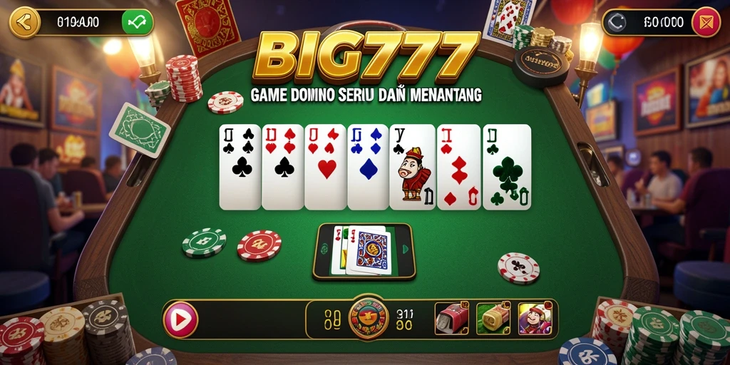 Tangkapan layar utama BIG777 menampilkan gameplay seru dan interaktif dalam permainan Domino.