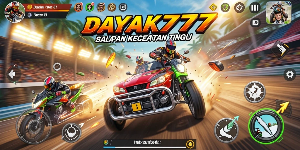 Gameplay balap seru dengan grafis menakjubkan dari DAYAK777.
