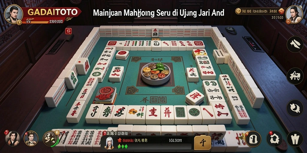 Screenshot gameplay GADAITOTO menampilkan aksi seru Mahjong.