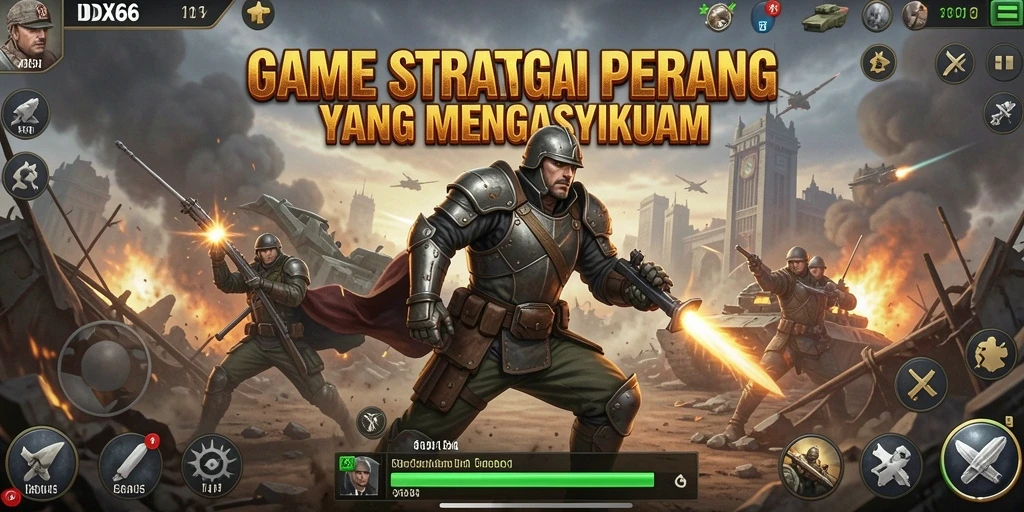 Tangkapan layar gameplay IDX66 yang menampilkan pertempuran strategis.