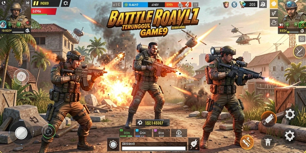 Tangkapan layar IND89 menunjukkan aksi seru dalam pertempuran Battle Royale.