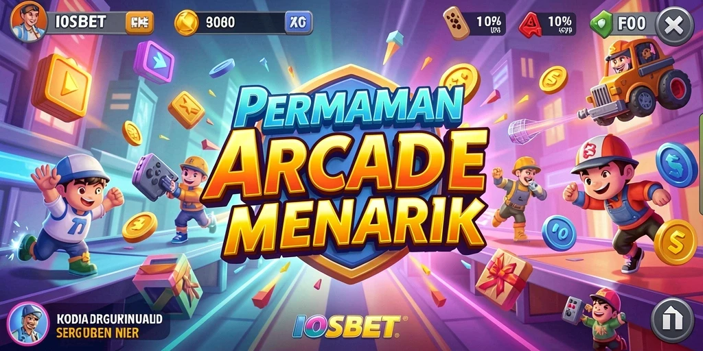 Tampilan seru dari gameplay Arcade dalam IOSBET.