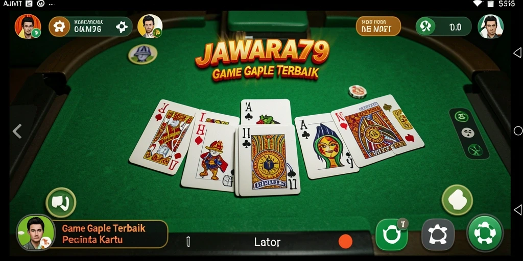 Gameplay seru JAWARA79 dengan fitur Gaple yang menarik.