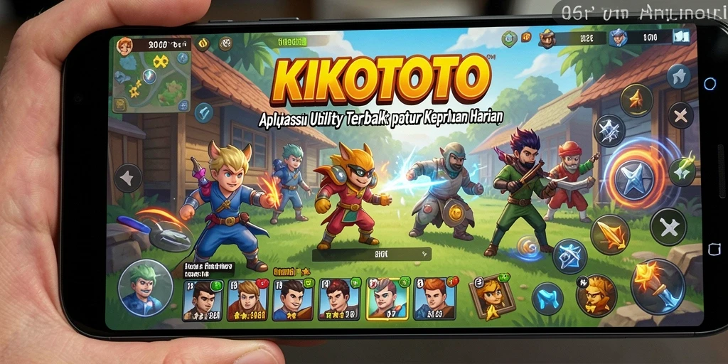 Tampilan utama aplikasi KIKOTOTO yang menunjukkan fitur-fitur utilitas.