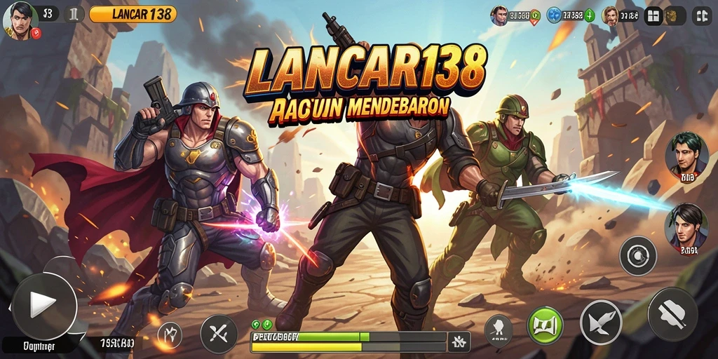 Screenshot gameplay LANCAR138 menampilkan aksi pertempuran yang mendebarkan.