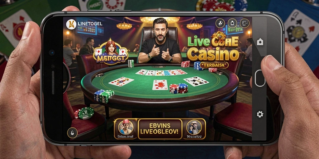 Tampilan gameplay Live Casino LINETOGEL yang mendebarkan.