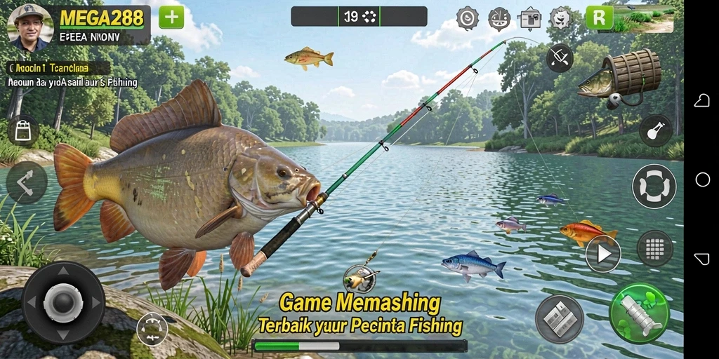 Tangkapan ikan yang besar dan grafis memukau dalam MEGA288.