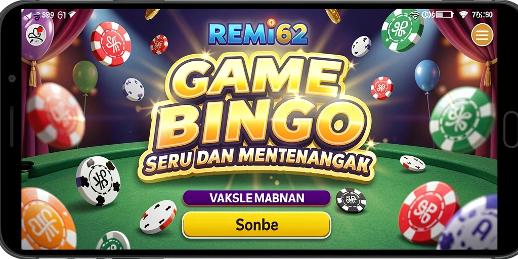 Screenshot permainan Bingo dengan tampilan menarik dan interaktif.