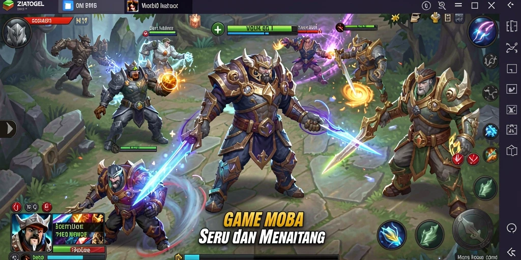 Tangkapan layar permainan ZIATOGEL menunjukkan aksi pertarungan yang intens.
